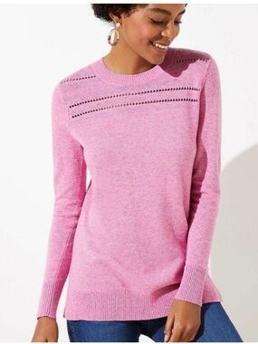 LOFT stitched yoke tunic sweater size Medium NWOT